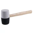 Kép 1/2 - Gumikalapács fekete és fehér WESTBERG 65mm 34cm fa nyéllel