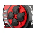 Kép 3/4 - Ipari kábeldob FESTA INDUSTRY 3x2.5mm 25m 230V 4 aljzat max 3680W fekete IP44