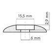 Kép 2/2 - Szigetelő alátét 40 mm