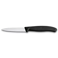 Victorinox Swiss Classic reggeliző kés recés hegyes fekete 8cm