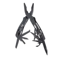 Ganzo G202-B fekete Multi-Tool 440C pengékkel, rozsdamentes acél markolattal, 25 funkcióval, bitkészlettel, övtokban.