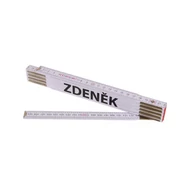 Összecsukható mérőléc 2m ZDENĕK (PROFI, fehér, fa)