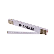 Összecsukható mérőléc 2m ROMAN (PROFI, fehér, fa)