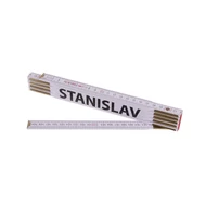 Összecsukható mérőléc 2 m STANISLAV (PROFI, fehér, fa)