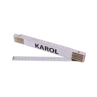 Összecsukható mérőléc 2m KAROL (PROFI, fehér, fa)
