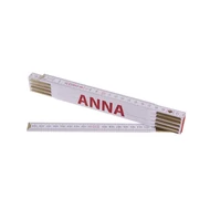 Összecsukható mérőléc 2 m ANNA (PROFI, fehér, fa)