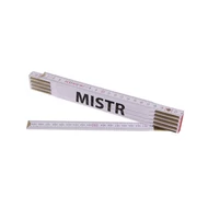 Összecsukható mérőléc 2m MISTR (PROFI, fehér, fa)