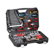 FESTA professzionális szerszámkészlet, CrV és S2 acél, 122 részes (dugókulcsok, kulcsok, fogók, csavarhúzók)