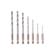 HSS fúrószár készlet hatszögletű 1/4″ szárakkal, 1,5–6 mm, 7 darabos, akkus csavarhúzóhoz