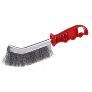 Hullámos acélszálas kézi drótkefe WESTBERG 250 mm, műanyag nyéllel