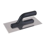 INOX fogazott simító, 270×125 mm, E4-es fogazat