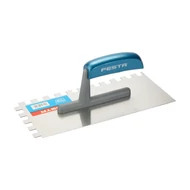 FESTA rozsdamentes fogazott simító fa nyéllel, 280×130 mm, E12-es fogazat