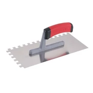 FESTA rozsdamentes fogazott simító gumírozott nyéllel, 280×130 mm, E10-es fogazat