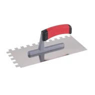 FESTA rozsdamentes fogazott simító gumírozott nyéllel, 280×130 mm, E12-es fogazat