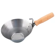 Kőműves acél merőkanál, 180 mm, fa nyéllel