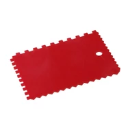 Műanyag spatula, fogazott 125x85 mm