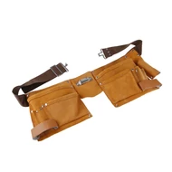 Szerszámtartó öv bőrből, 11 zsebbel