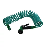 Spirál tömlőkészlet 7,5 m, locsolópisztoly, gyorscsatlakozó, adapter