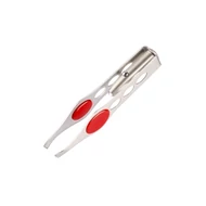 Rozsdamentes acél csipesz LED világítással 95 mm