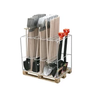 Mezőgazdasági szerszámokhoz (ásók, lapátok) való állvány, szerelt