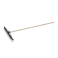 Műanyag gereblye 58 cm 16 fogú, 160 cm-es nyéllel
