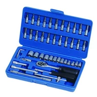 Dugókulcs klt. 45 db 1/4^ 4-14 + Bit