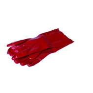 Kesztyű, gumi, 35cm, vörös