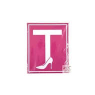 Tanuló vezető T betű mágnes  rózsaszín