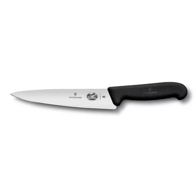Victorinox Fibrox, Szakácskés, 19cm,  egyens él, black