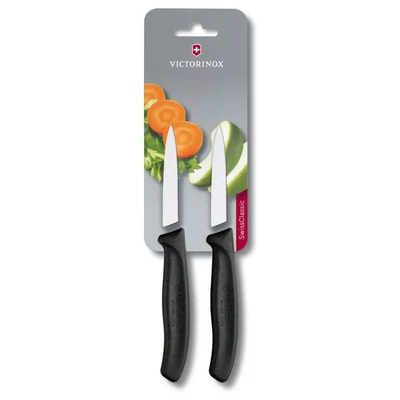 Victorinox Swiss Classic Zöldségkés Egyenes Hegyes 8cm Fekete 2 db