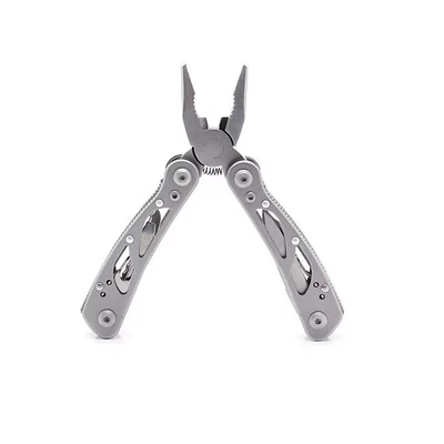 Ganzo G104-S Multi-Tool 440C pengékkel rozsdamentes acél markolattal, 11 funkcióval, övtokban.