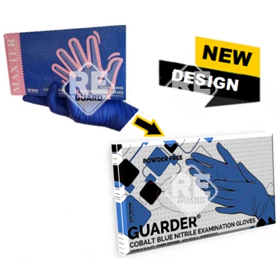 Guarder (MAXTER) kobaltkék púdermentes vizsgálókesztyű 100db-os S-es méret