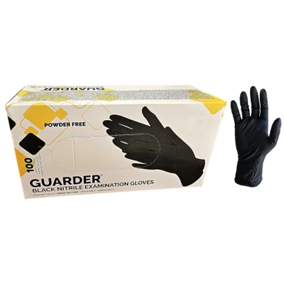 GUARDER® (MAXTER) Nitril Fekete 5,5g L-es méret 100db/doboz ujjbegy érdesített kesztyű 