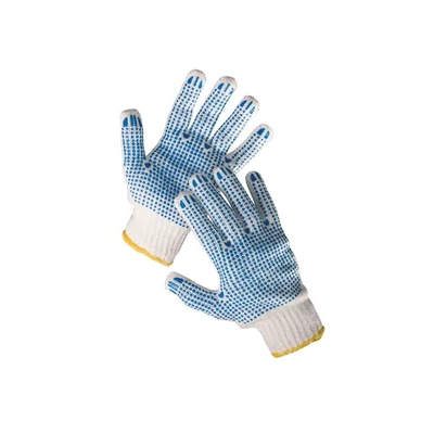 Két oldalon pöttyös, munkavédelmi kesztyű 9-10 méret