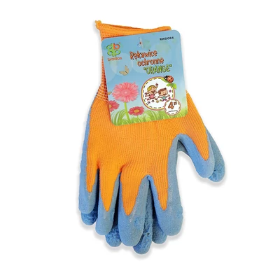 Gyerek védőkesztyű ORANGE, Latex 5-ös méret, 1 pár
