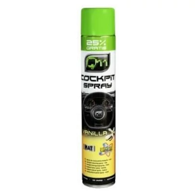 Q11 | műszerfalápoló & tisztító habspray | vanília illat | matt hatás | 750 ml