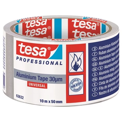 Tesa Alumínium szalag, 30mikron, védőpapírral 10m*50mm 
