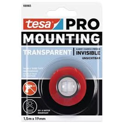 Tesa Mounting PRO rögzítő - átlátszó  1,5m*19mm 