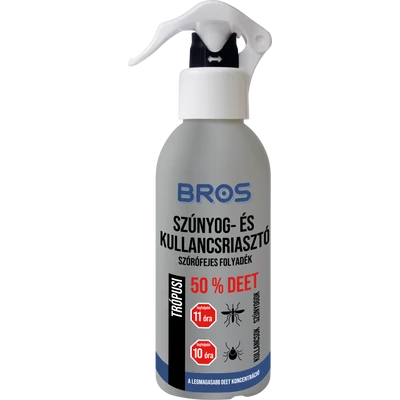 Bros Szúnyog és Kullancsriasztó Trópusi szórófejes folyadék 50% DEET 130ml B1762