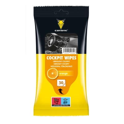 COYOTE Műszerfalápoló törlőkendő narancs