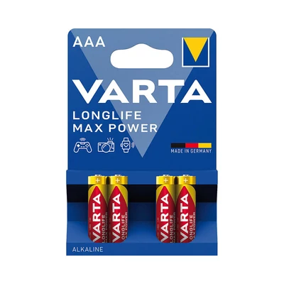 Varta elem mikro ceruza LR03 Longlife MAX Power 4db/csomag