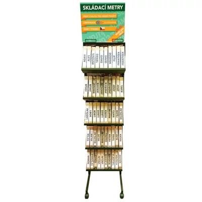 Összecsukható mérőlécekhez való tartó állvány névvel ellátott kivitelben