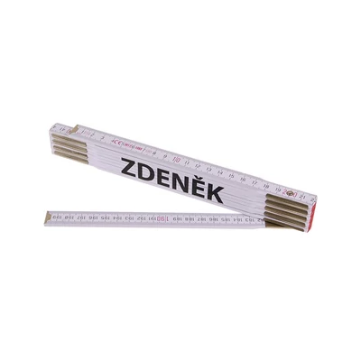 Összecsukható mérőléc 2m ZDENĕK (PROFI, fehér, fa)