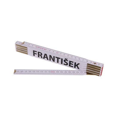 Összecsukható mérőléc 2 m FRANTIŠEK (PROFI, fehér, fa)