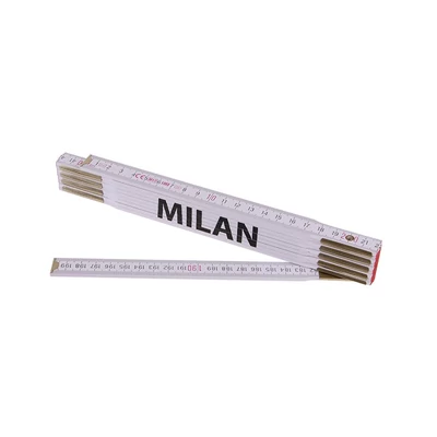 Összecsukható mérőléc 2m MILAN (PROFI, fehér, fa)
