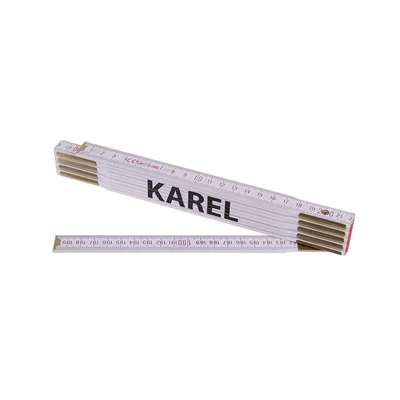 Összecsukható mérőléc 2m KAREL (PROFI, fehér, fa)