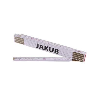 Összecsukható mérőléc 2 m JAKUB (PROFI, fehér, fa)