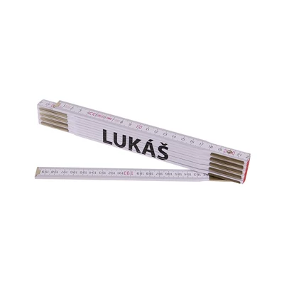 Összecsukható mérőléc 2m LUKÁŠ (PROFI, fehér, fa)