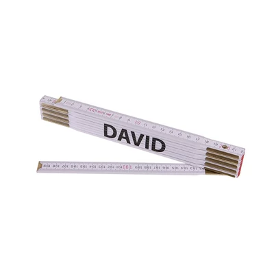 Összecsukható mérőléc 2m DAVID (PROFI, fehér, fa)