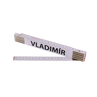 Összecsukható mérőléc 2m VLADIMÍR (PROFI, fehér, fa)